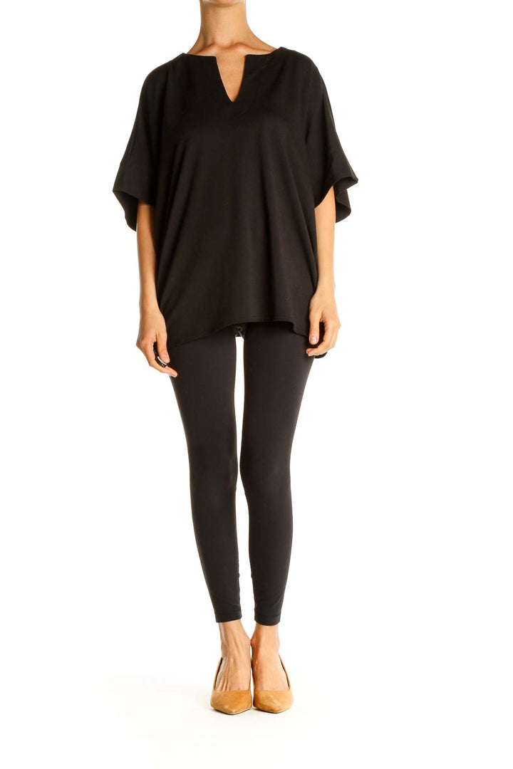 Black Solid All Day Wear Blouse