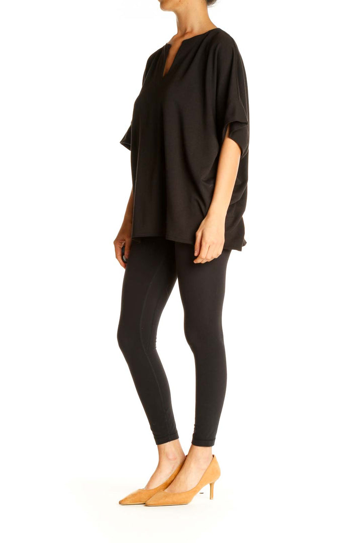 Black Solid All Day Wear Blouse