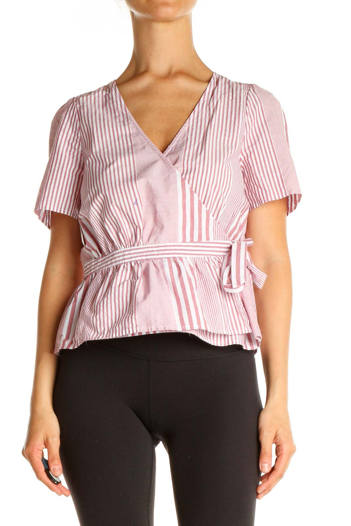 Pink Striped All Day Wear Blouse