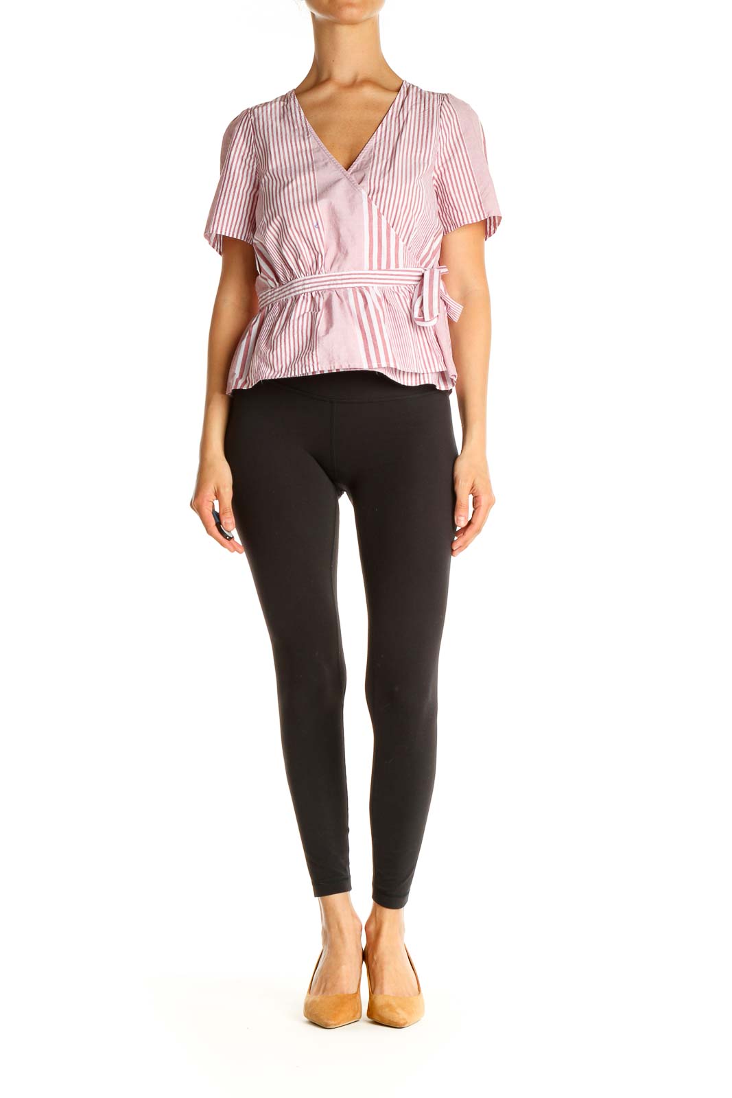 Pink Striped All Day Wear Blouse