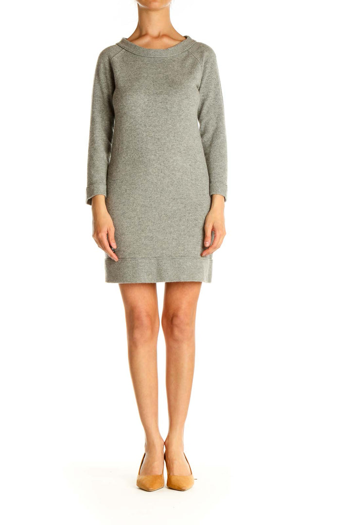 Gray Cashmere Sweater Dress