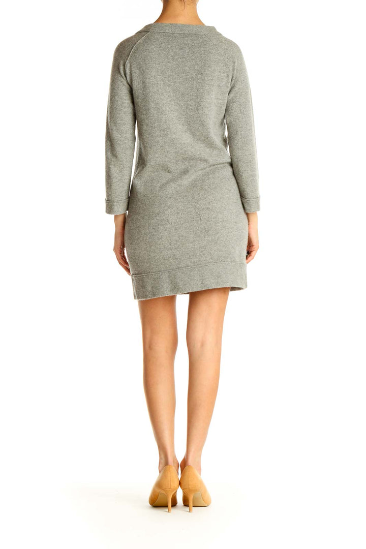 Gray Cashmere Sweater Dress