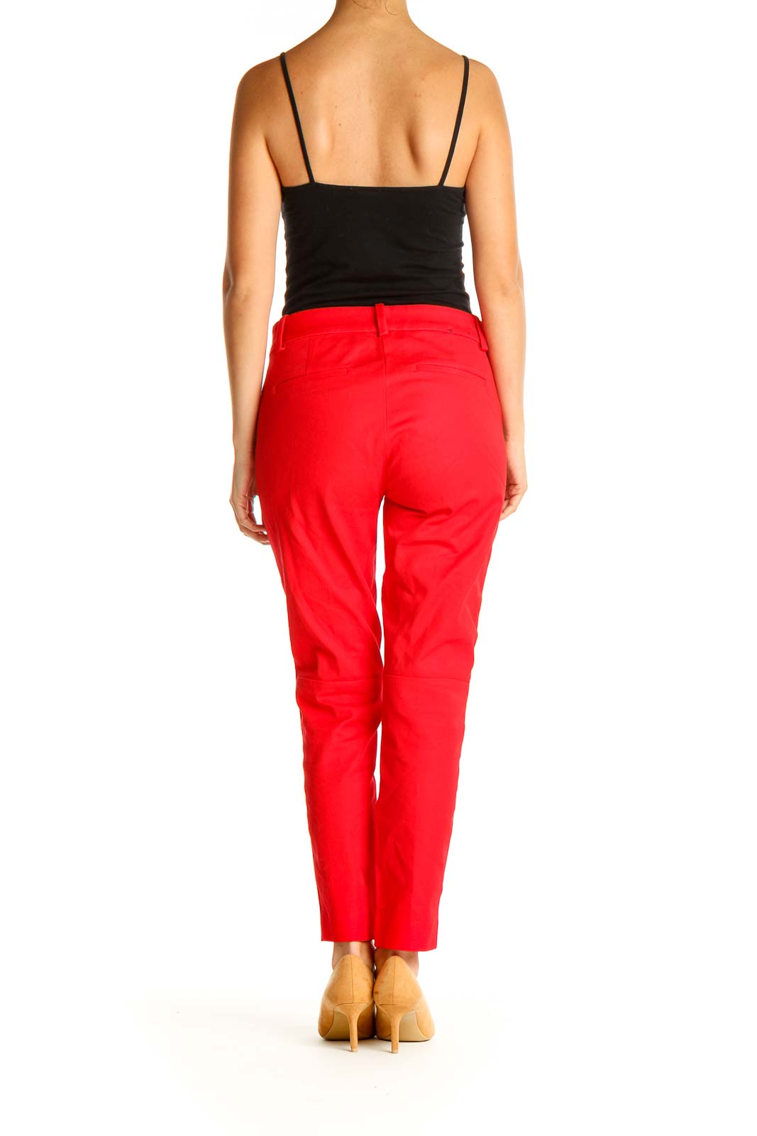 Red Solid All Day Wear Trousers