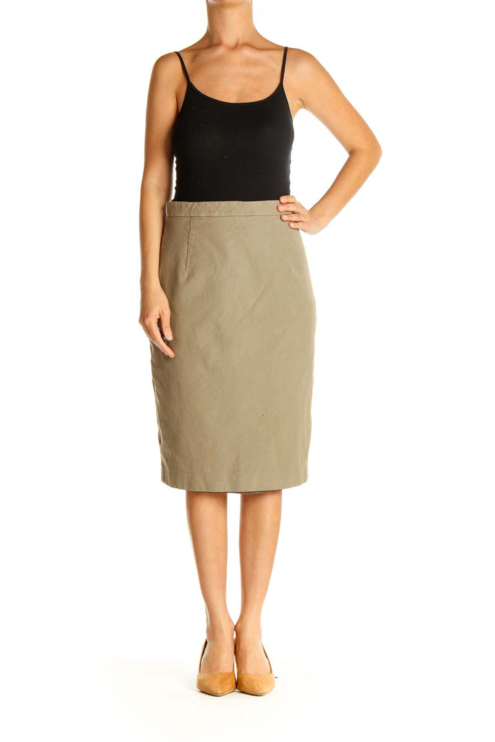 Brown Brunch Pencil Skirt