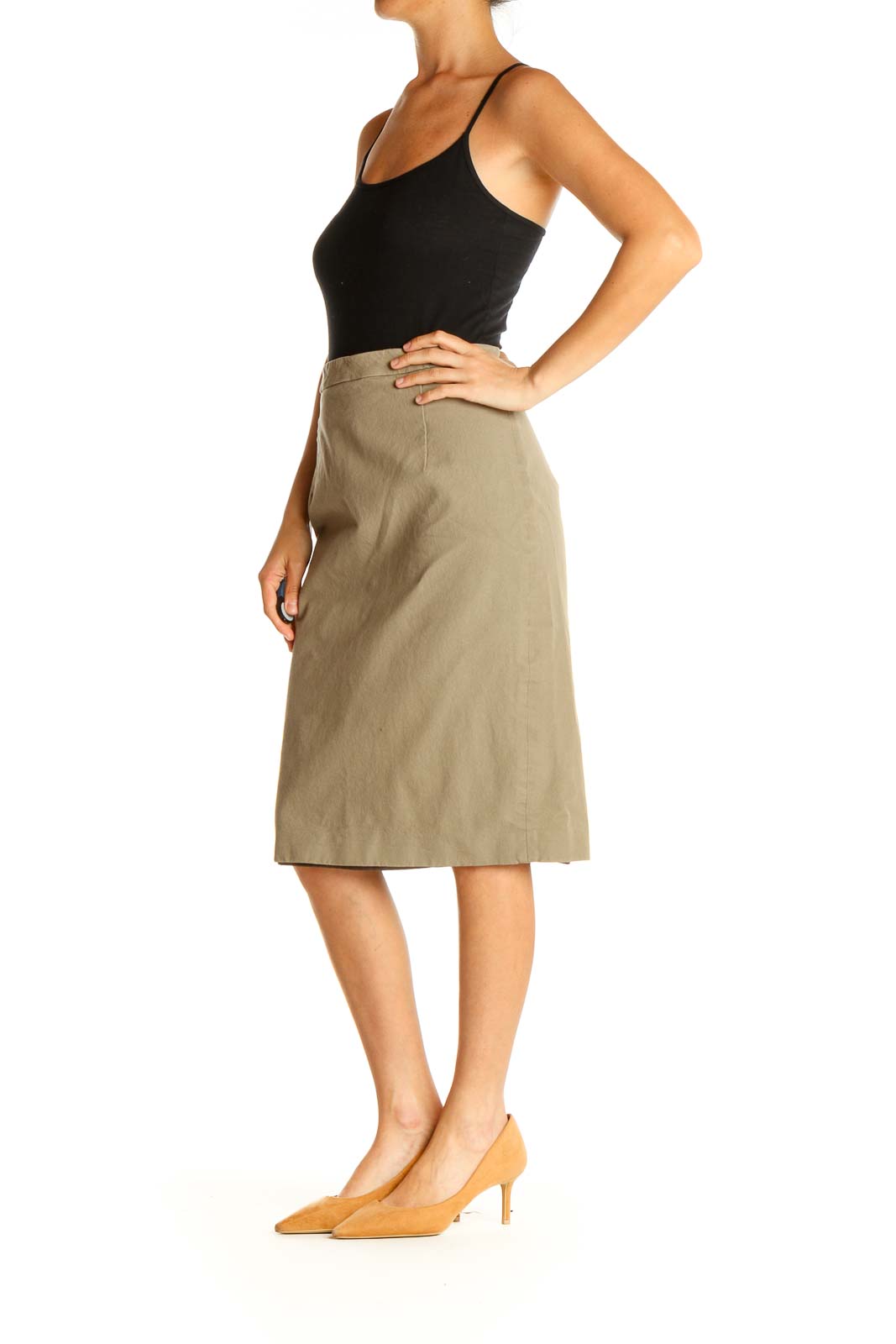 Brown Brunch Pencil Skirt