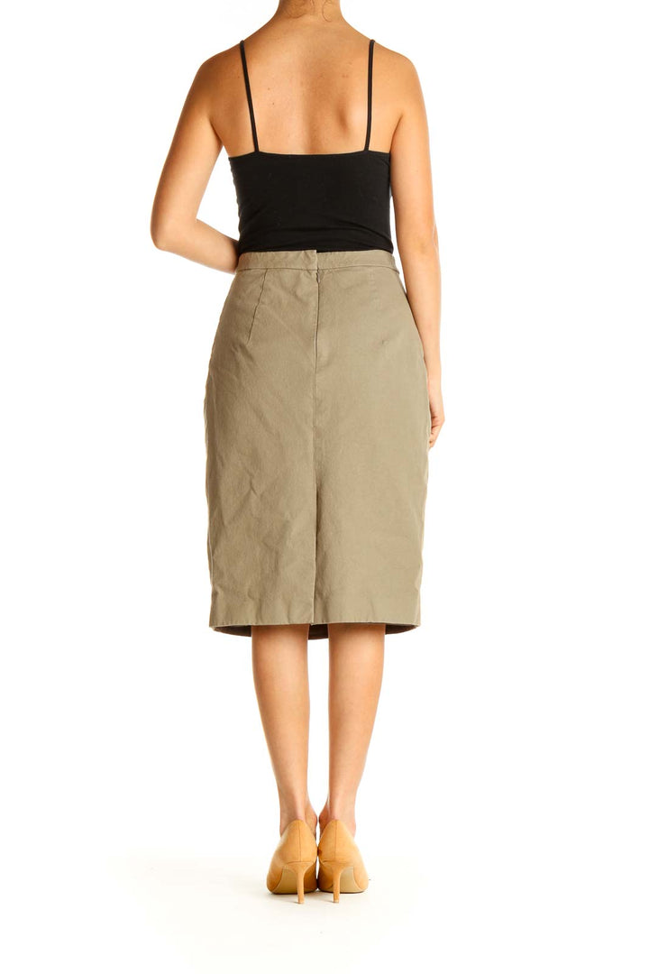 Brown Brunch Pencil Skirt