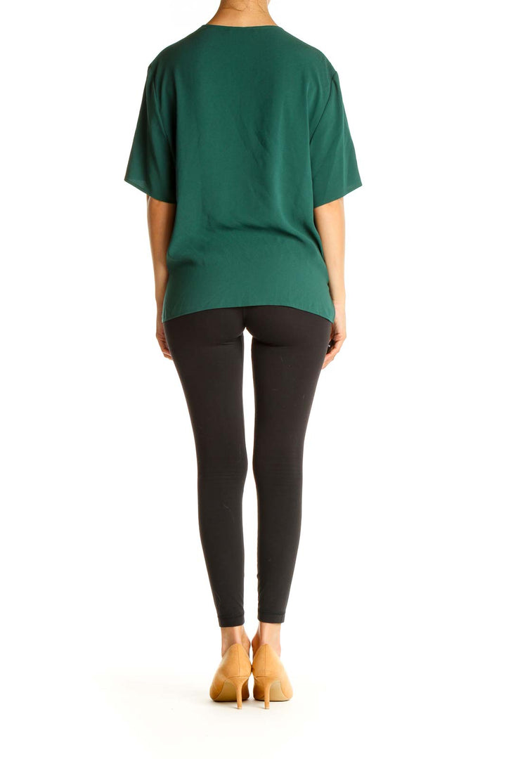 Green Solid All Day Wear Blouse