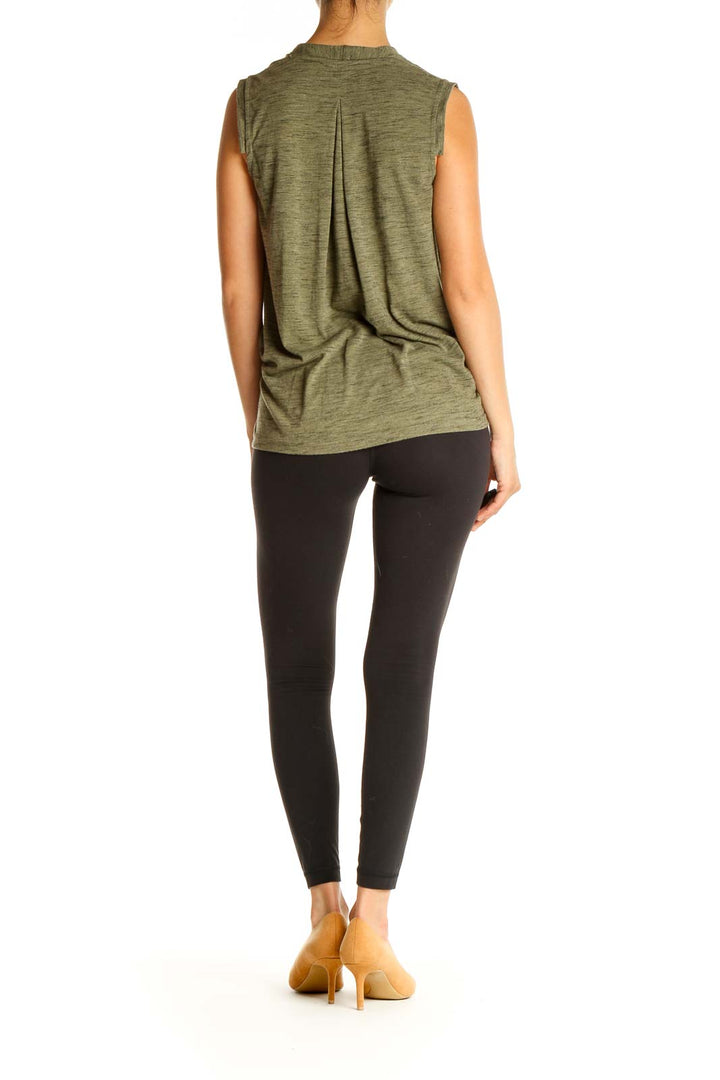 Green Solid All Day Wear Blouse