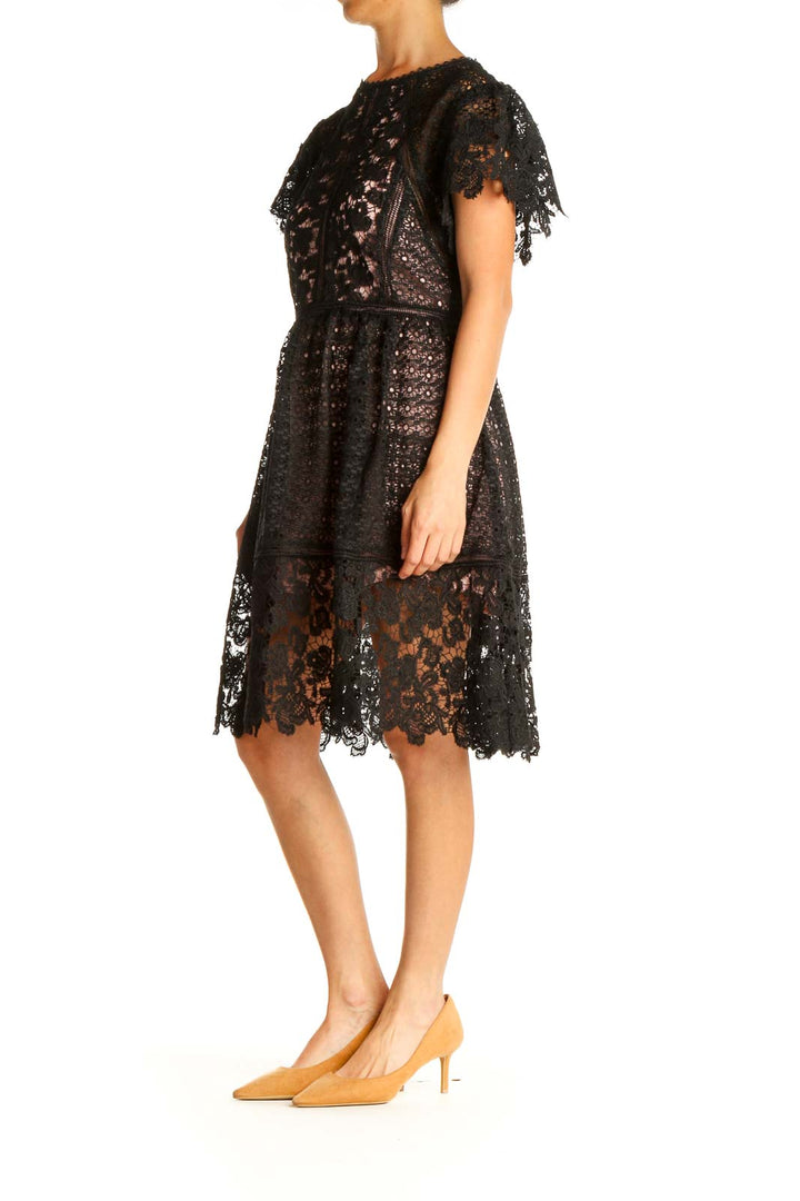 Black Lace Fit & Flare Dress