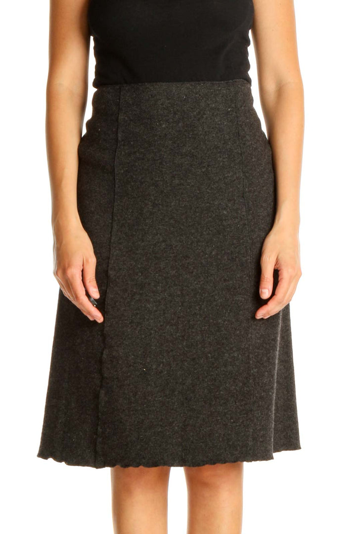 Gray Brunch A-Line Skirt