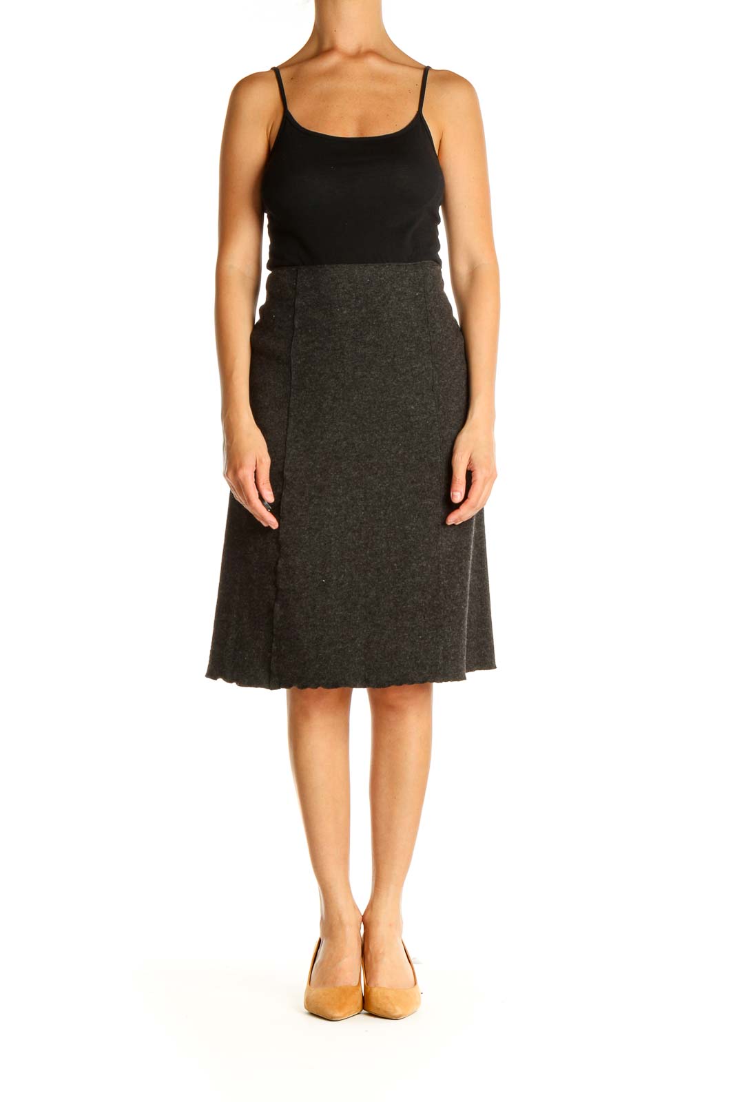 Gray Brunch A-Line Skirt