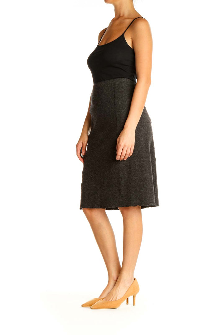 Gray Brunch A-Line Skirt