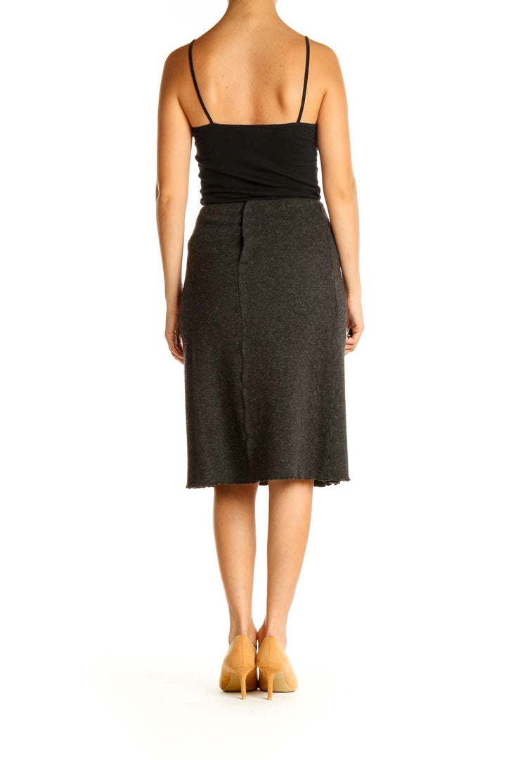 Gray Brunch A-Line Skirt