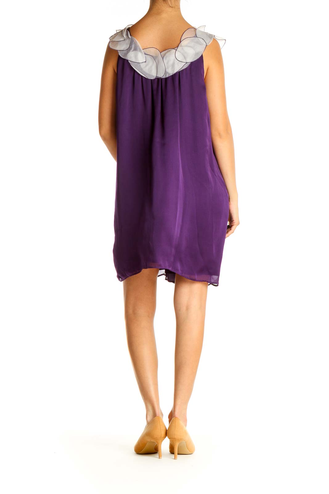 Purple Silk Shift Dress