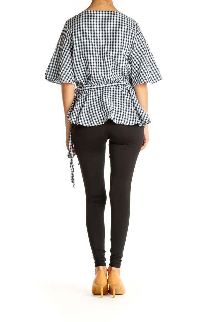 White Gingham Chic Blouse