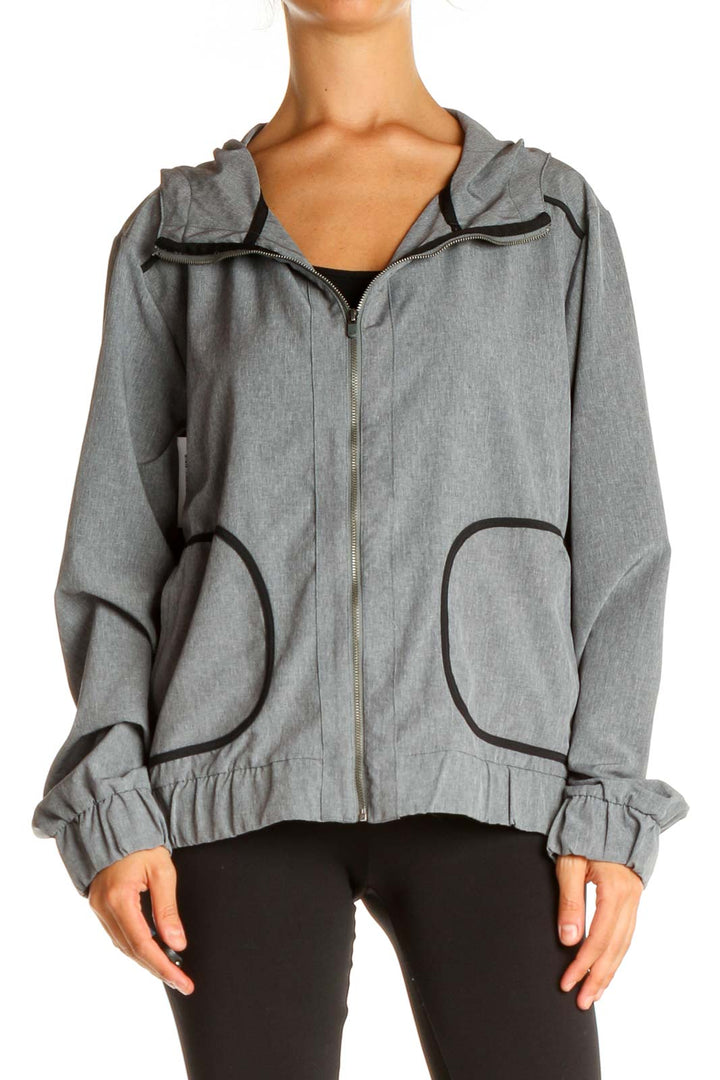 Gray Activewear Sweatshirt