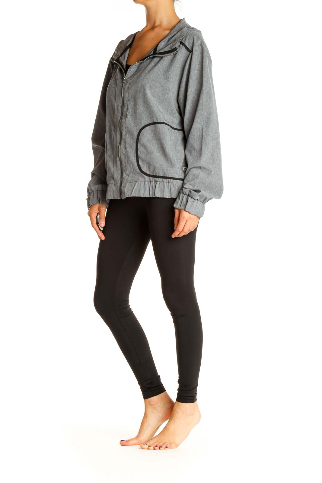 Gray Activewear Sweatshirt