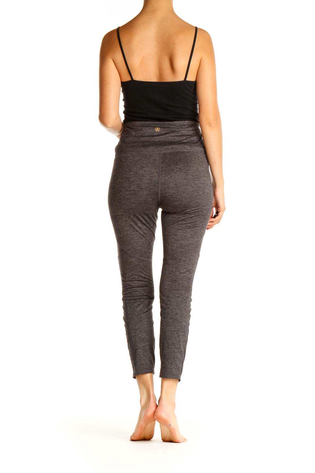 Gray Textured All Day Wear Leggings