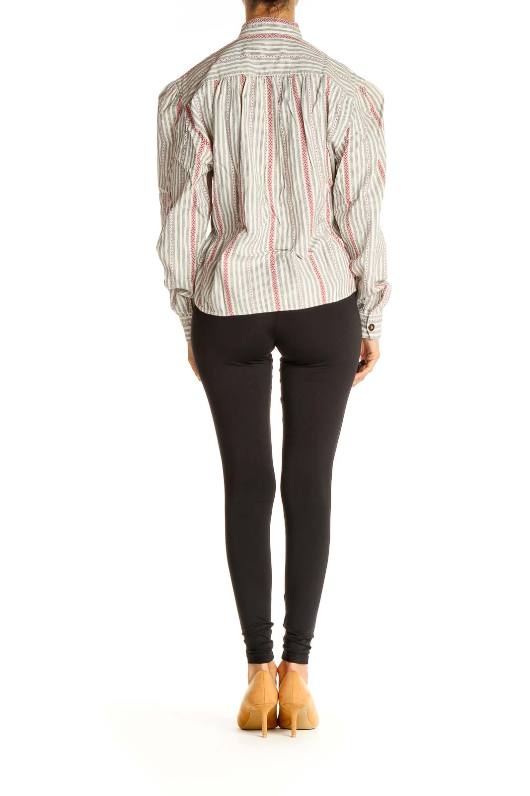 Beige Striped All Day Wear Shirt