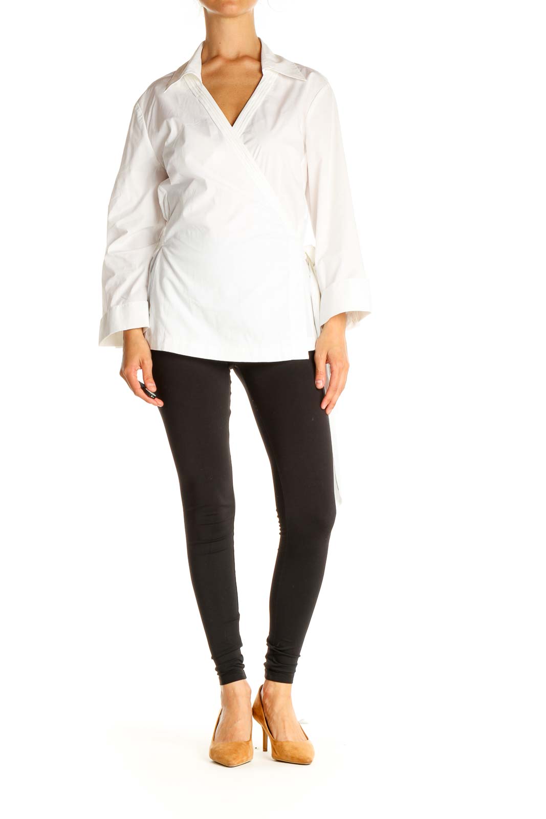 White Solid All Day Wear Blouse