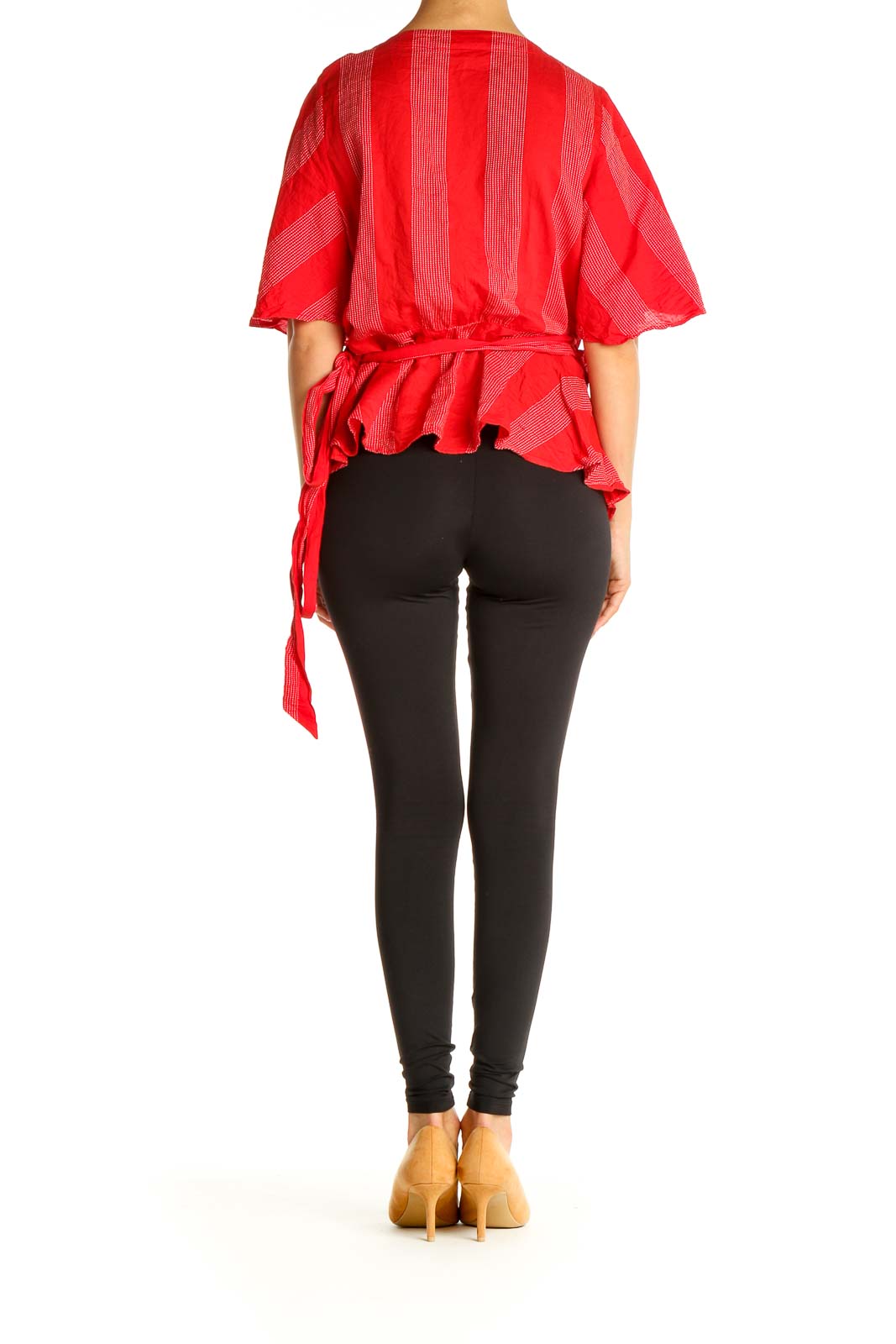 Red Striped All Day Wear Blouse