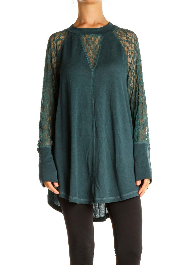 Green Lace Retro Blouse