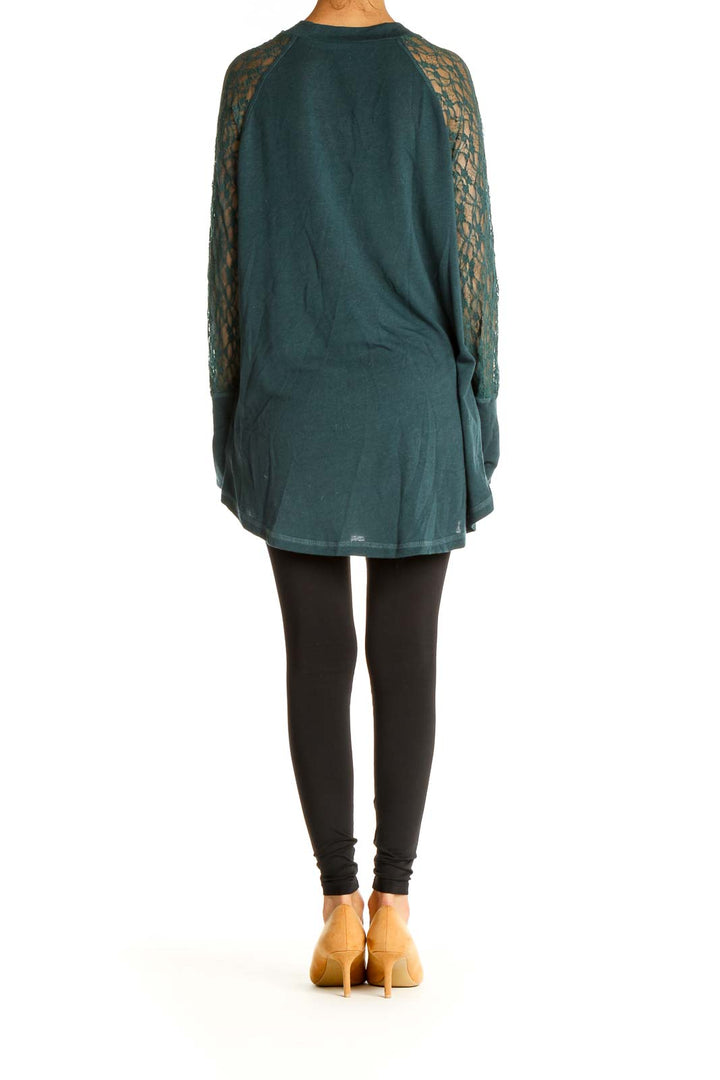 Green Lace Retro Blouse