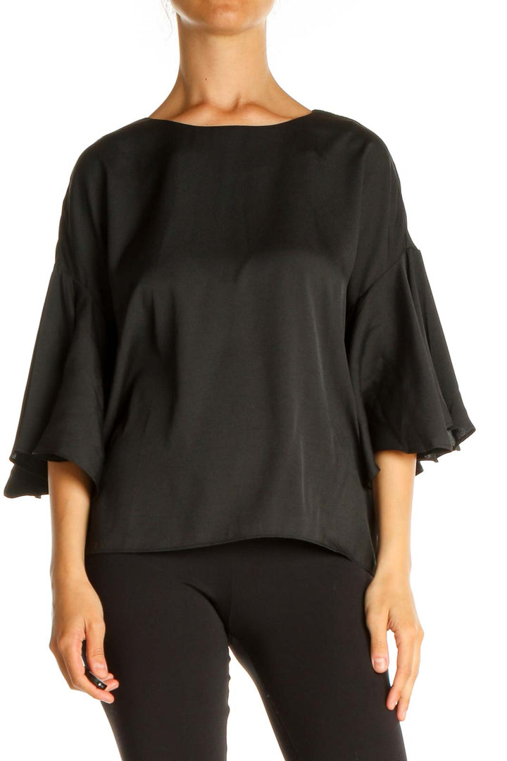 Black Solid All Day Wear Blouse