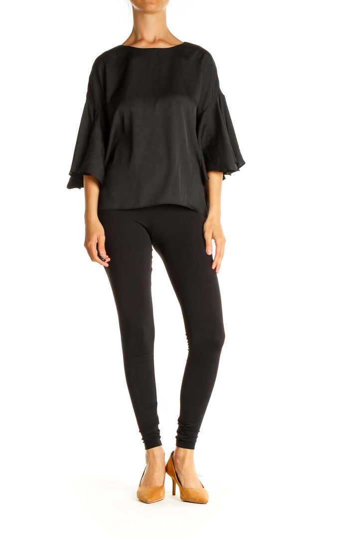 Black Solid All Day Wear Blouse