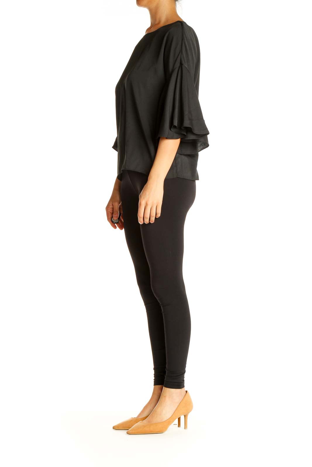 Black Solid All Day Wear Blouse