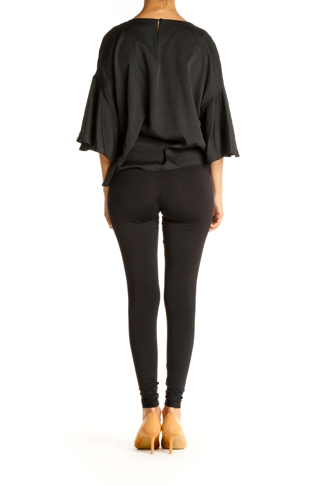 Black Solid All Day Wear Blouse