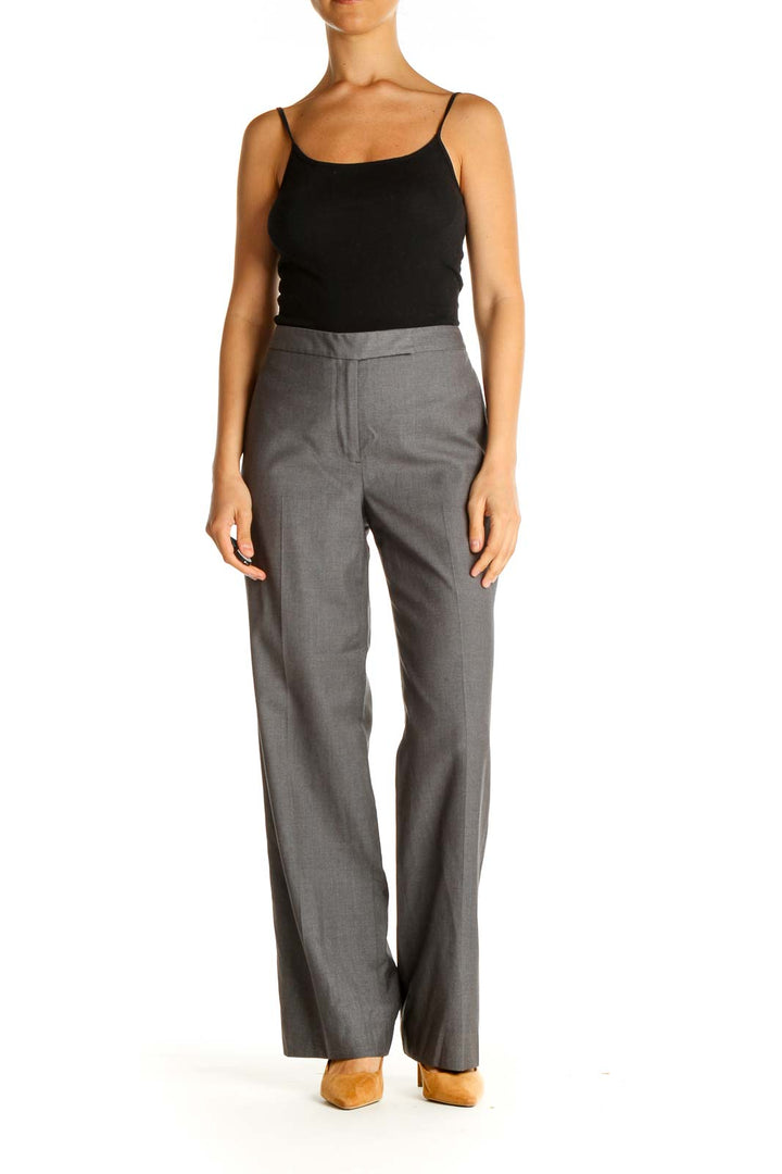 Gray Solid All Day Wear Trousers