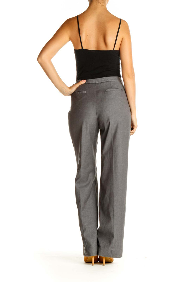 Gray Solid All Day Wear Trousers