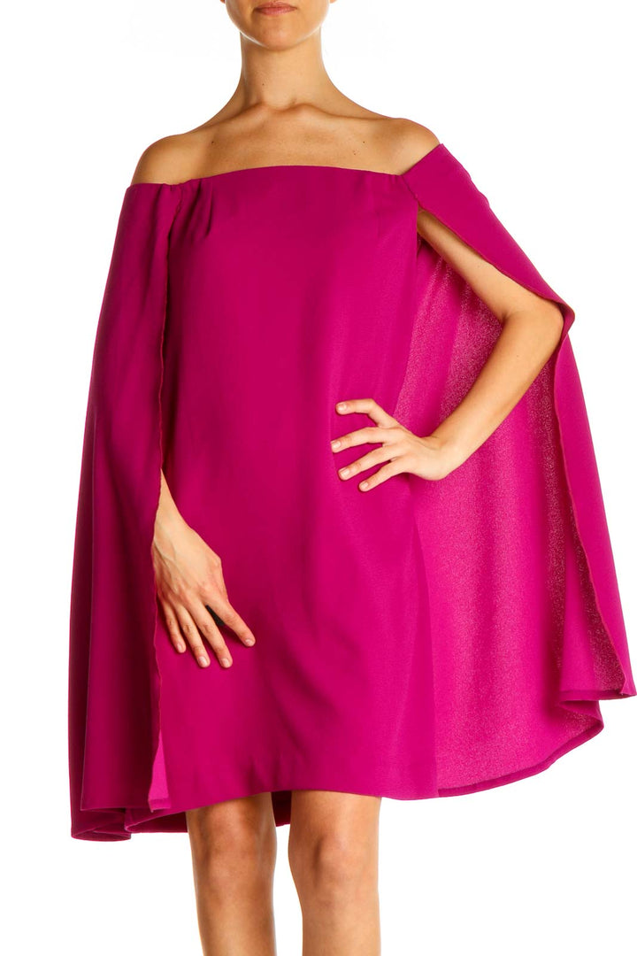 Pink Solid Holiday Sheath Dress