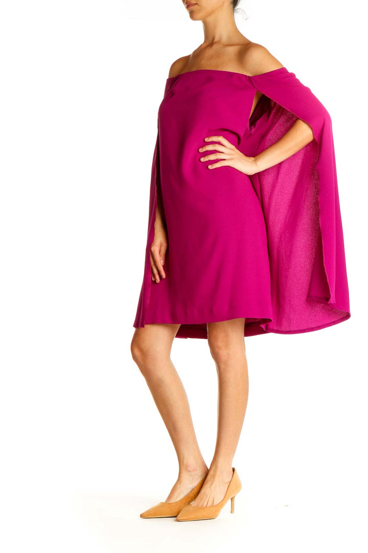 Pink Solid Holiday Sheath Dress