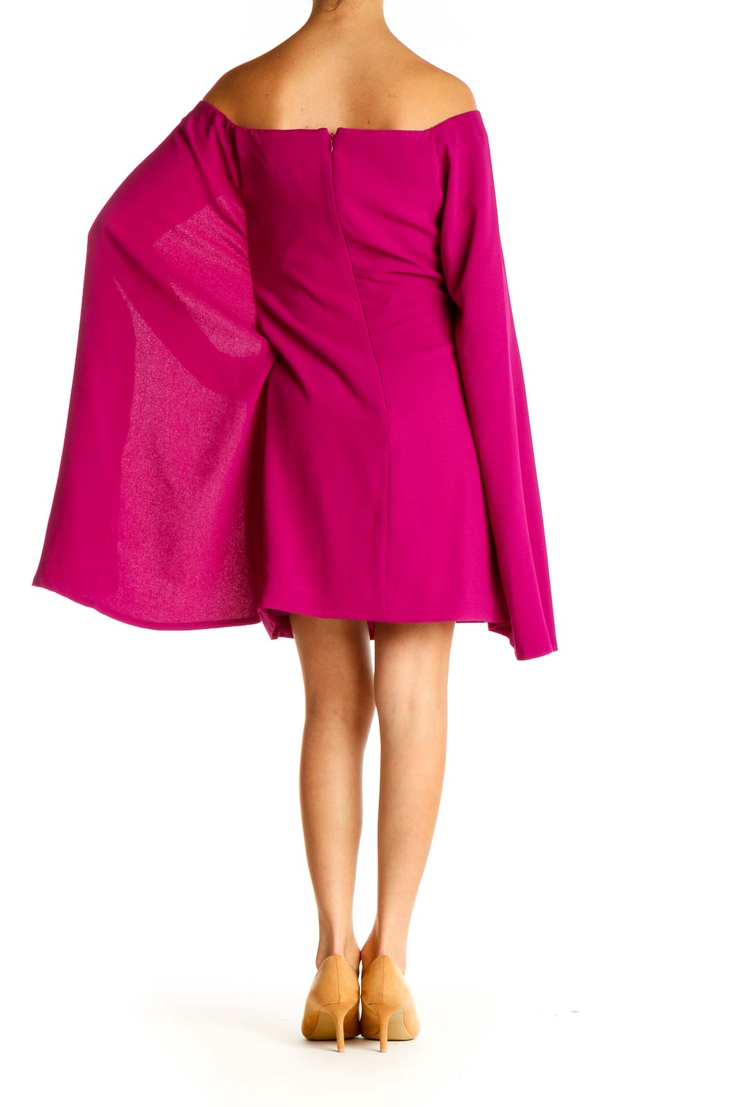 Pink Solid Holiday Sheath Dress