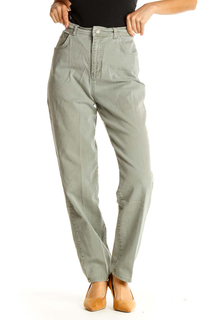 Gray Casual Cargos Pants