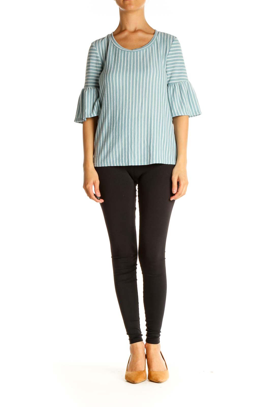 Blue Striped All Day Wear Blouse