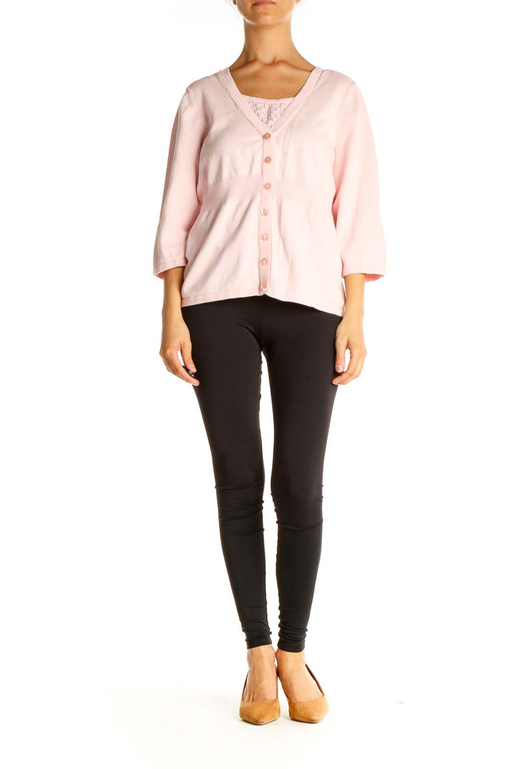 Pink Solid All Day Wear Blouse