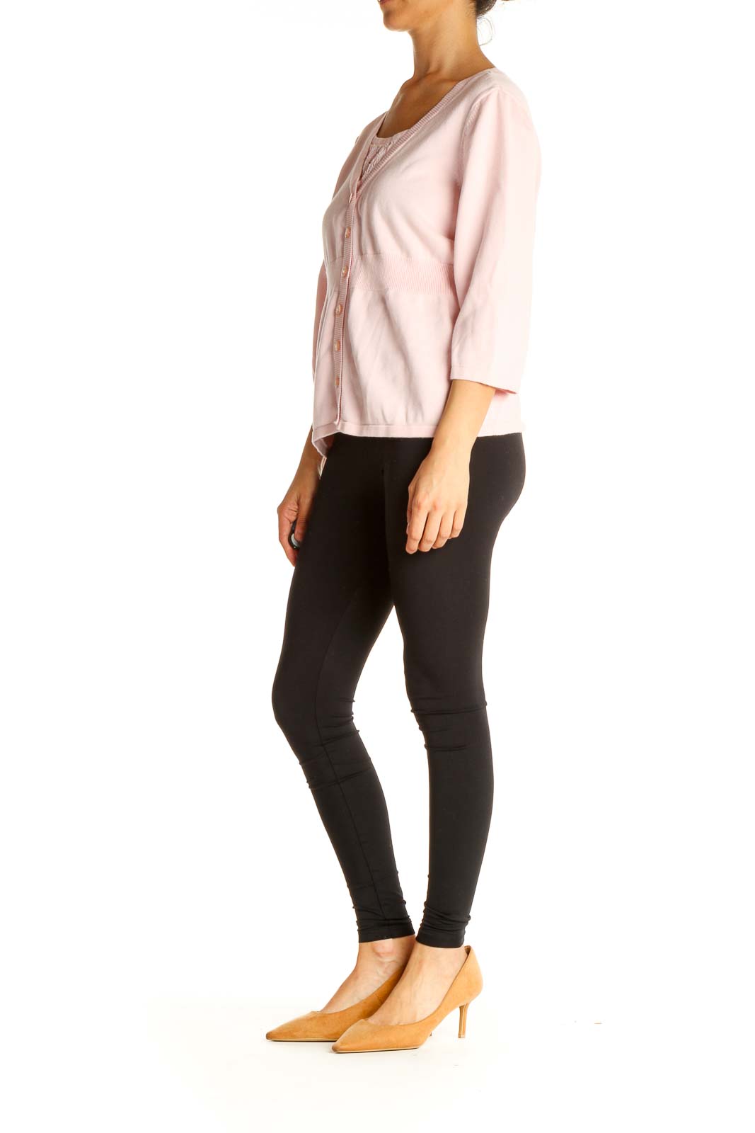 Pink Solid All Day Wear Blouse