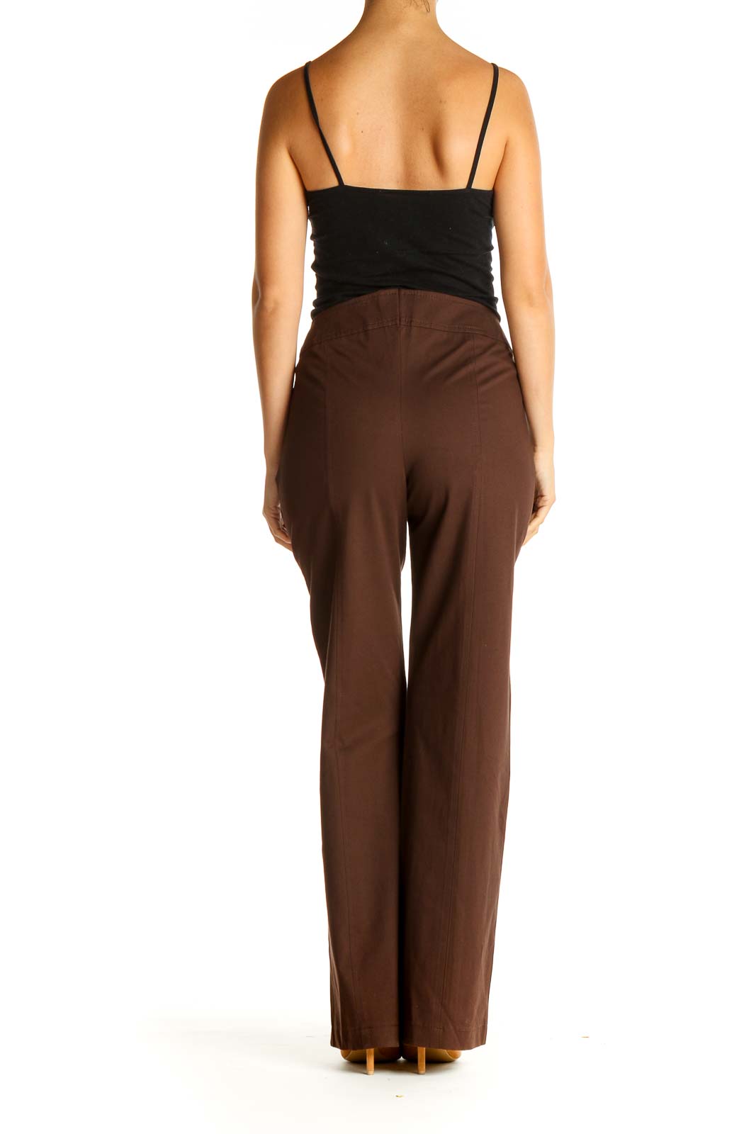 Brown Solid All Day Wear Trousers