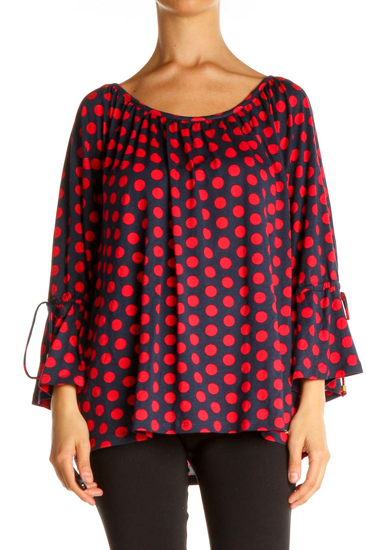 Red Polka Dot Brunch Blouse