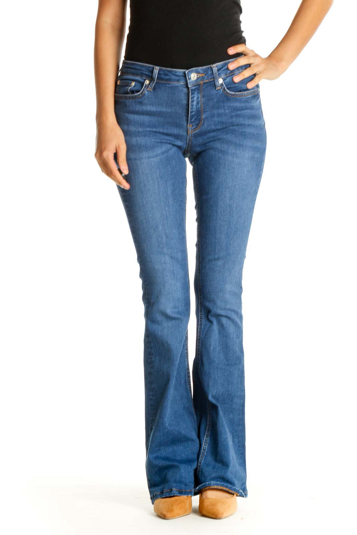 Blue Bootcut Jeans