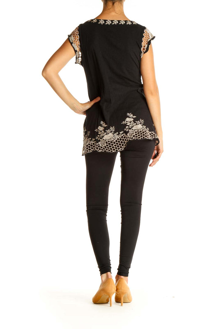 Black Lace Bohemian Top