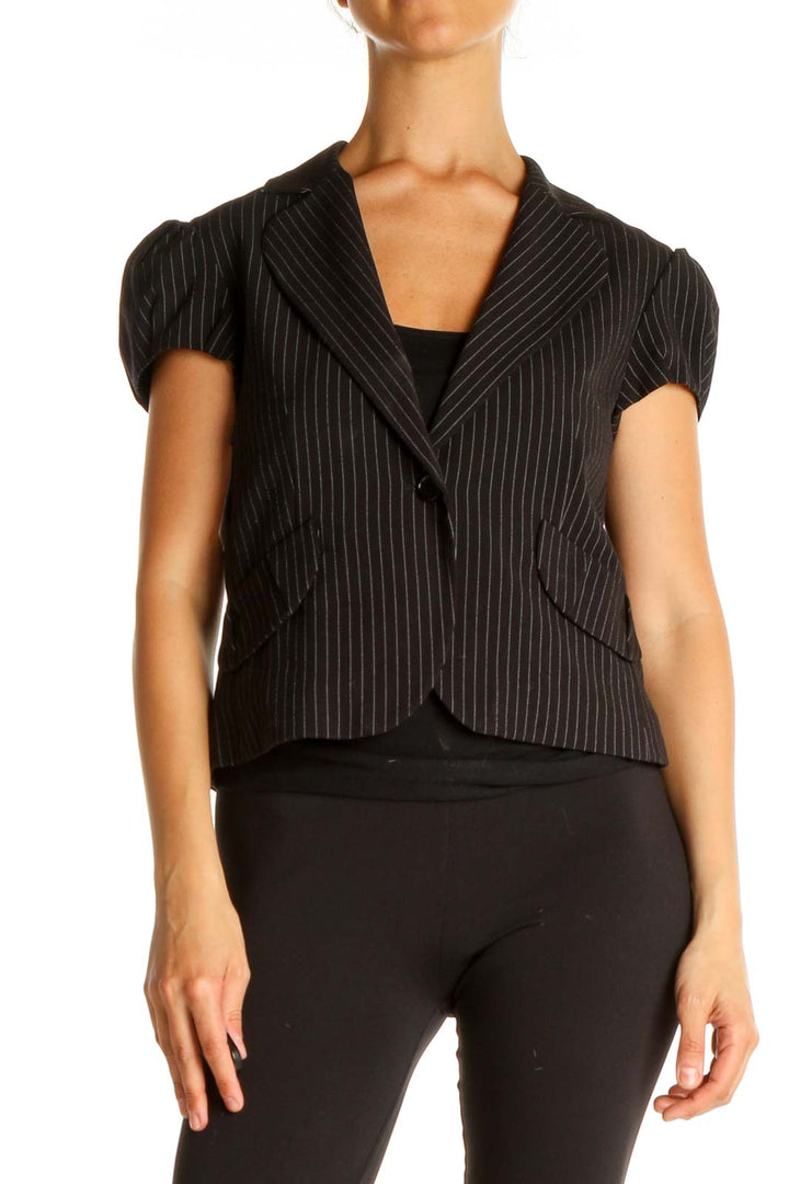 Black Striped All Day Wear Blouse