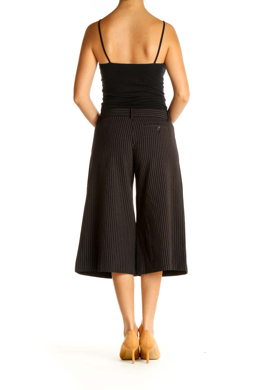 Black Striped Classic Trousers