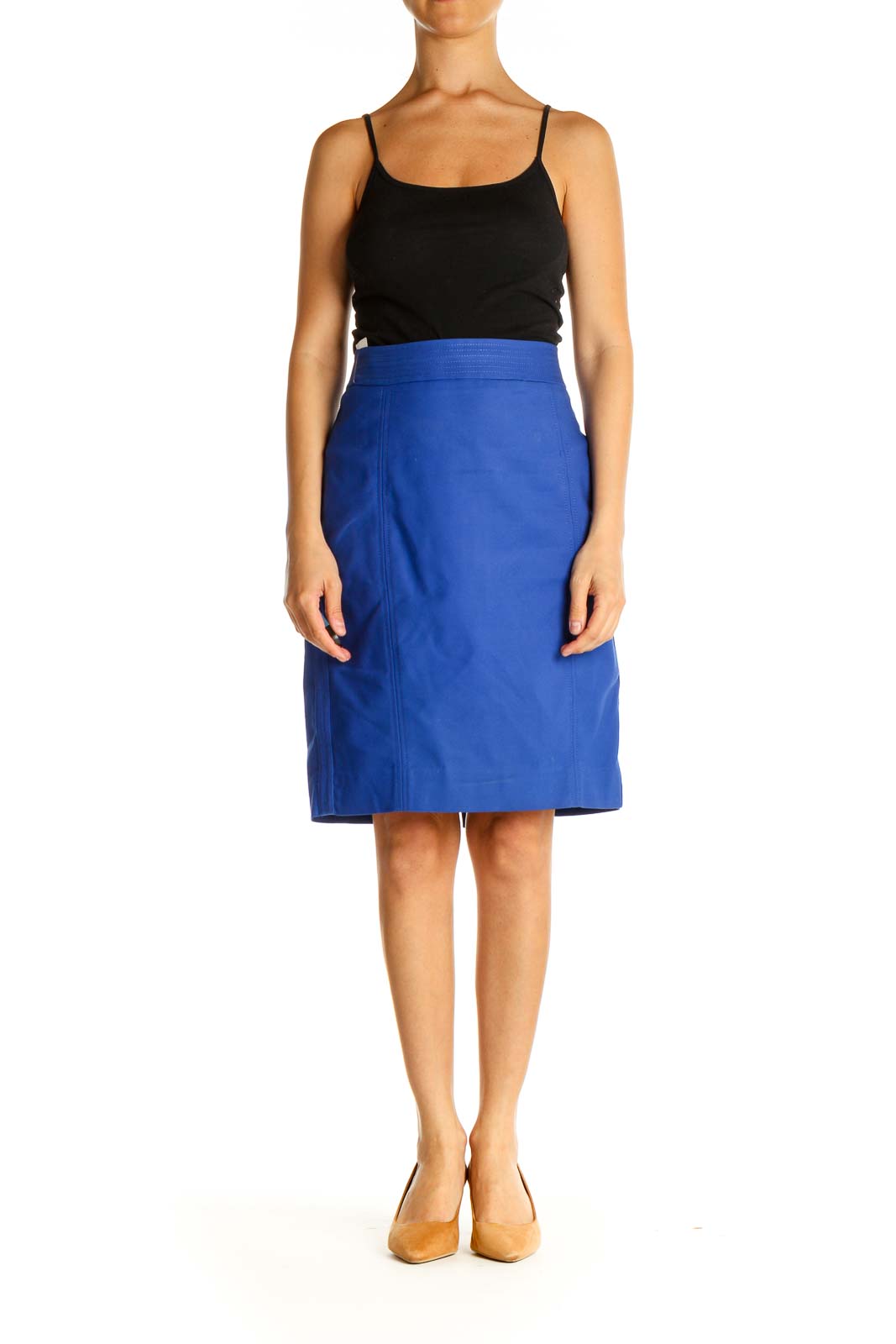 Blue Brunch Pencil Skirt