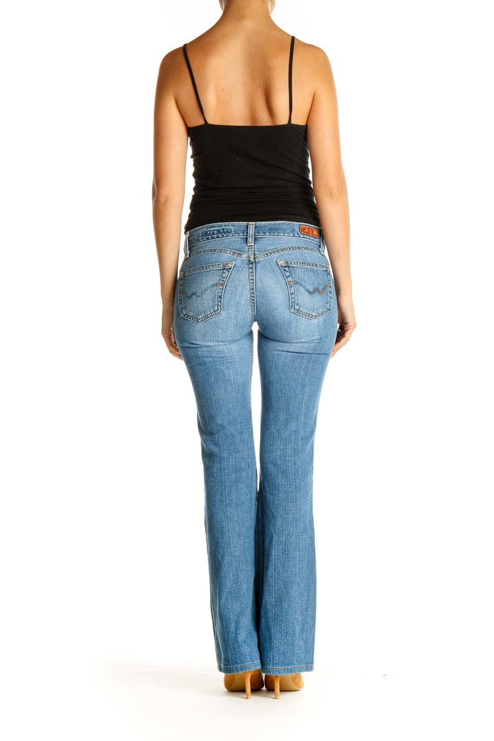 Blue Straight Leg Jeans