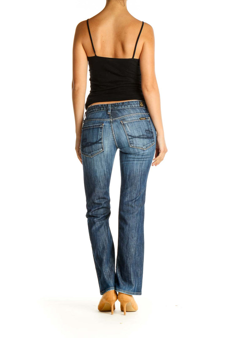 Blue Straight Leg Jeans