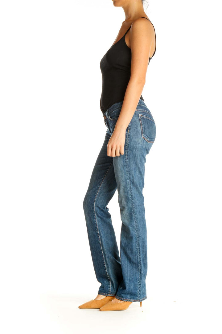 Blue Straight Leg Jeans